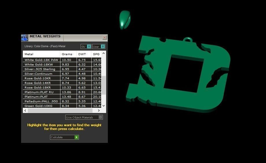 Model 929 D Crack Initial Letter Alphabet Pendant 3D print model_11