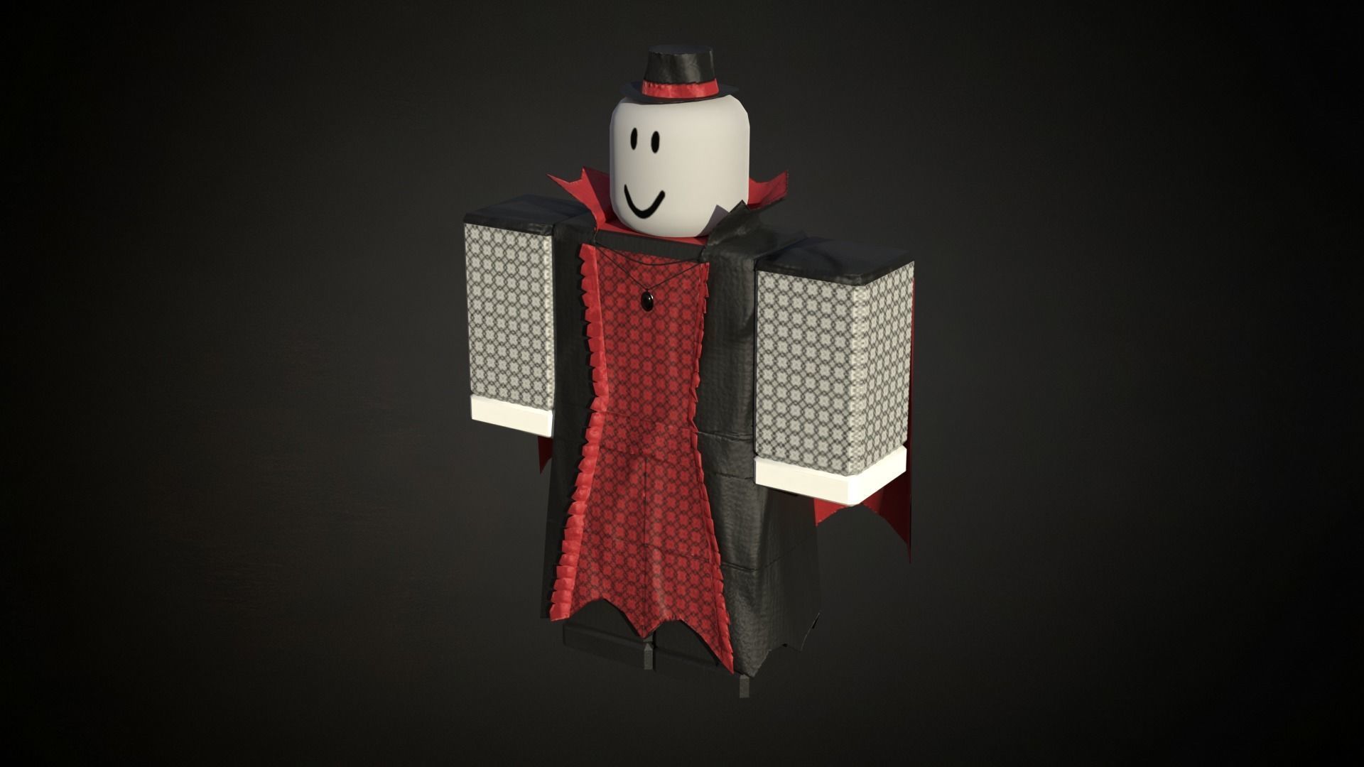 Roblox r15 female vampire morph model Low-poly 3D model_1