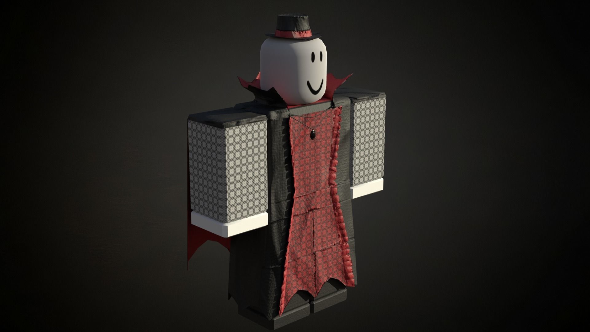 Roblox r15 female vampire morph model Low-poly 3D model_2