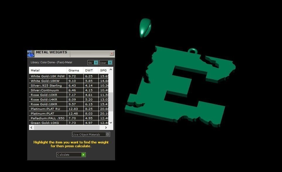 Model 930 E Crack Initial Letter Alphabet Pendant 3D print model_11