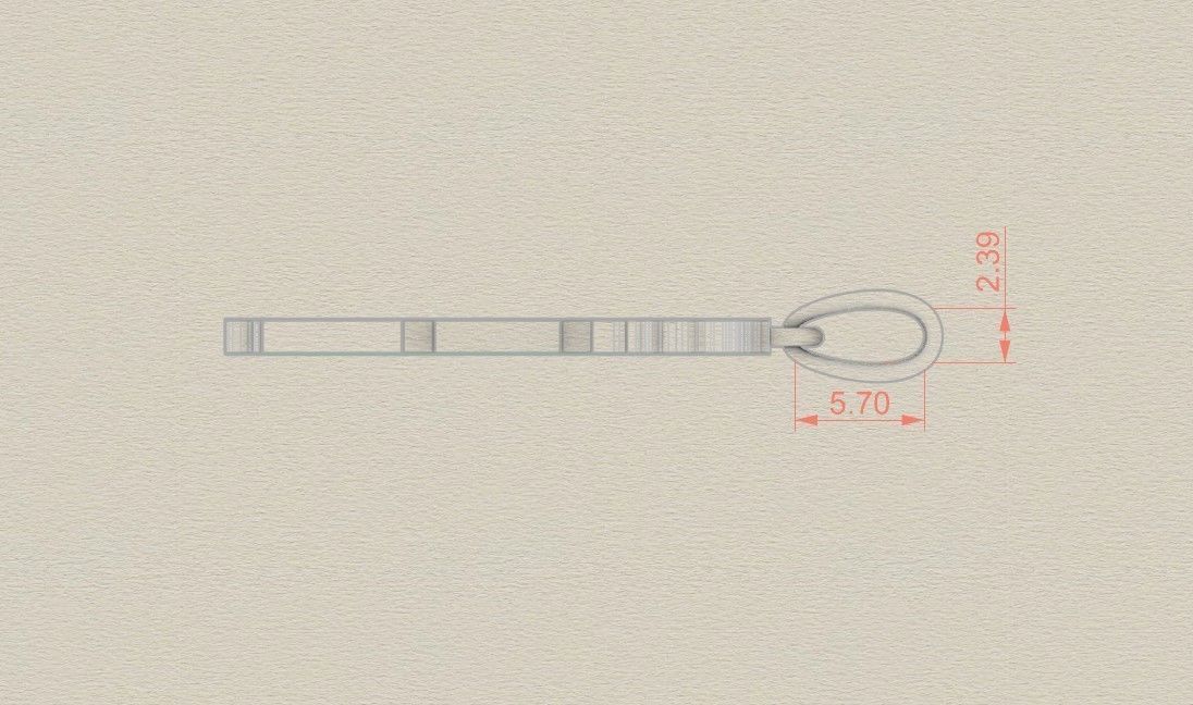 Model 930 E Crack Initial Letter Alphabet Pendant 3D print model_7