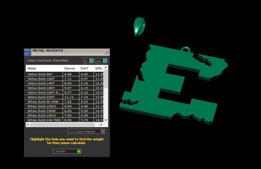 Model 930 E Crack Initial Letter Alphabet Pendant 3D print model_10