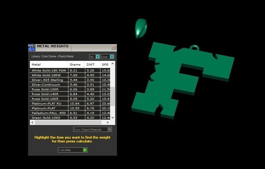 Model 931 F Crack Initial Letter Alphabet Pendant 3D print model_11