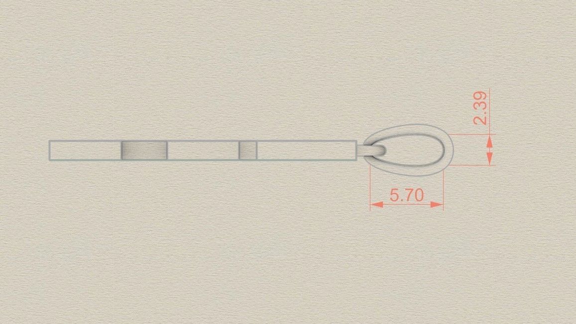 Model 931 F Crack Initial Letter Alphabet Pendant 3D print model_7