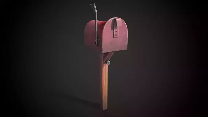 stylized mailbox Low-poly 3D model