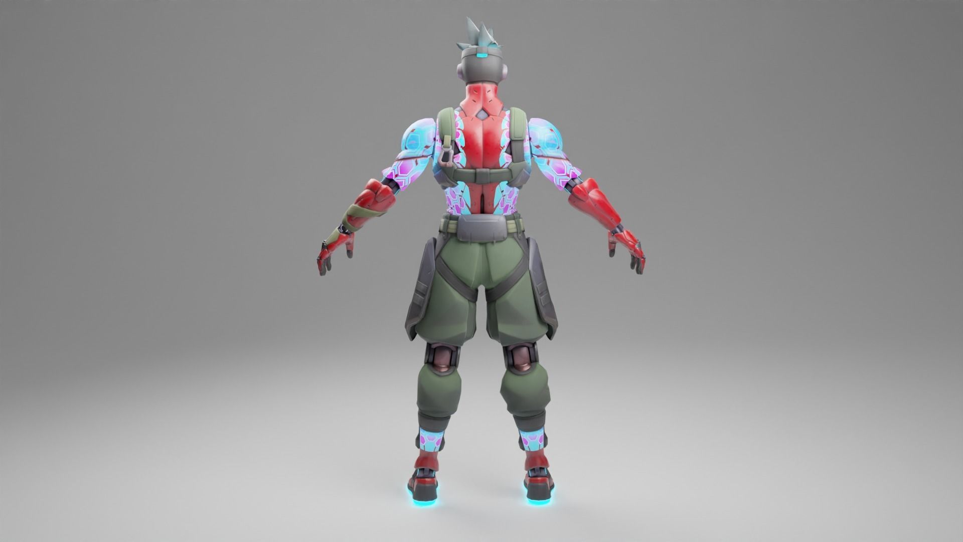 CyberDemon Genji  Low-poly 3D model_2