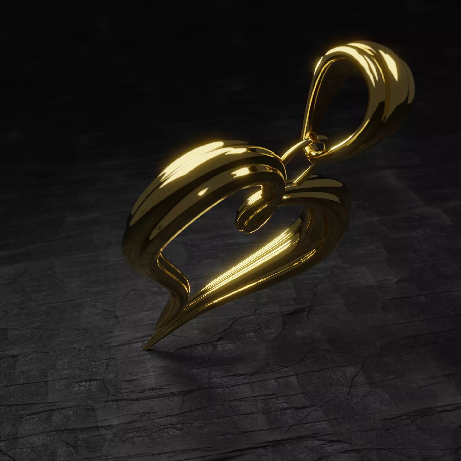 3D heart-shaped pendants Free 3D print model