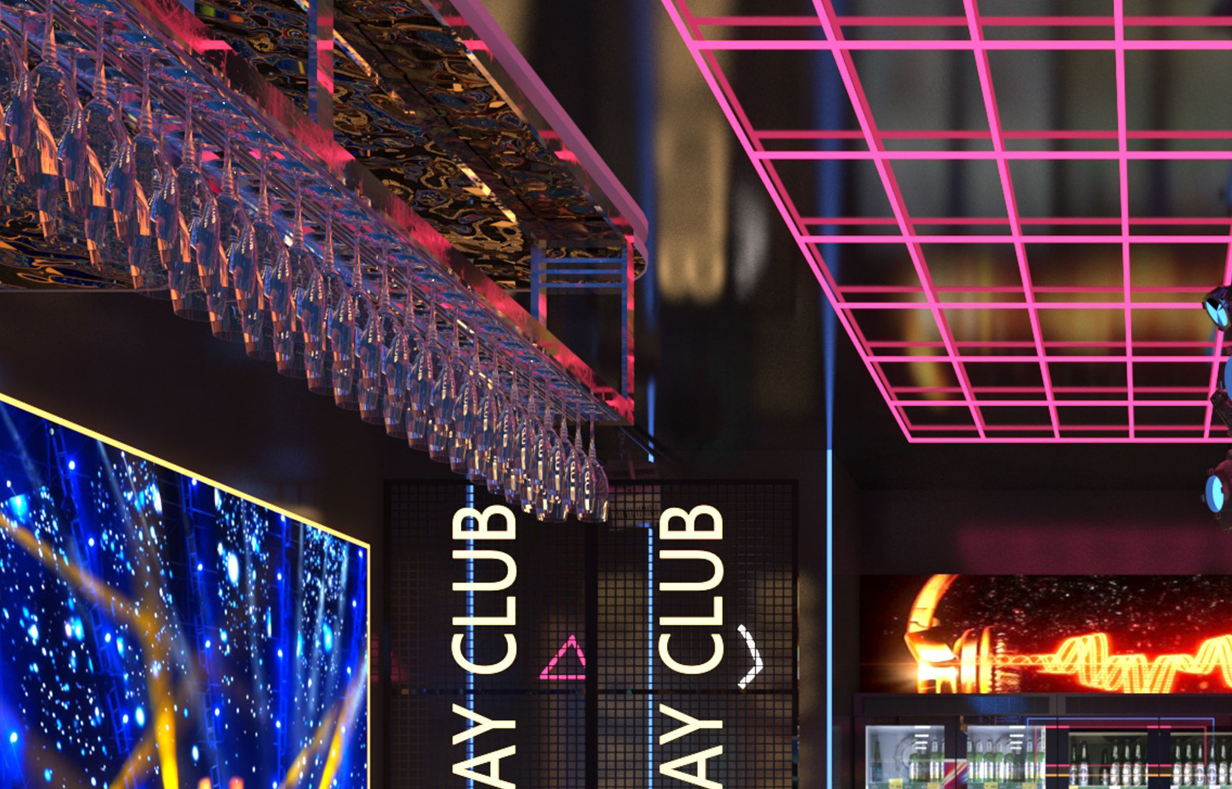 Modern bar 3D model_2