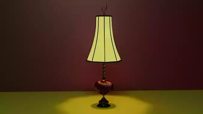 Night table lamp for game  animation  antique  vintage