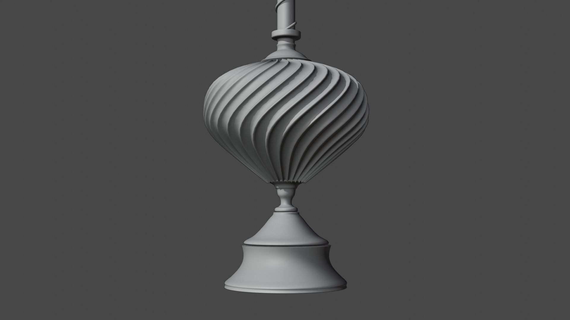 Night table lamp for game animation antique vintage Low-poly 3D model_5