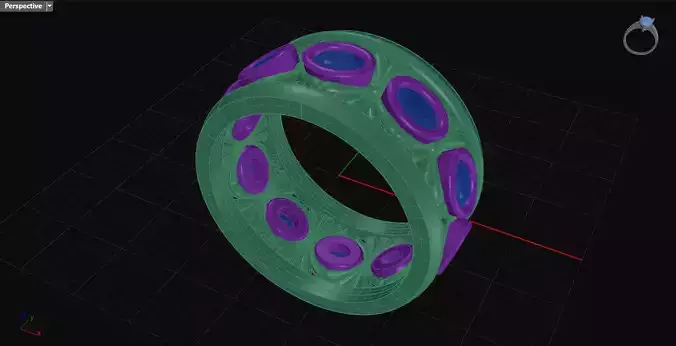 Floral Motif Ring Band