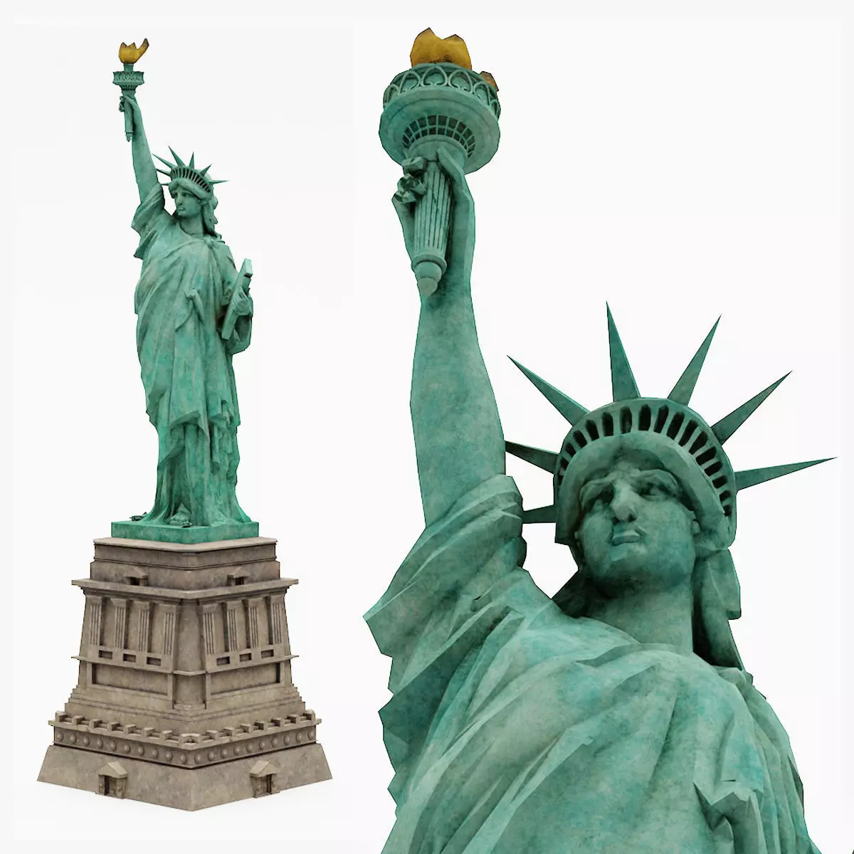 The Statue of Liberty 3D model_0