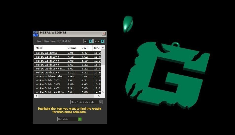 Model 932 G Crack Initial Letter Alphabet Pendant 3D print model_10