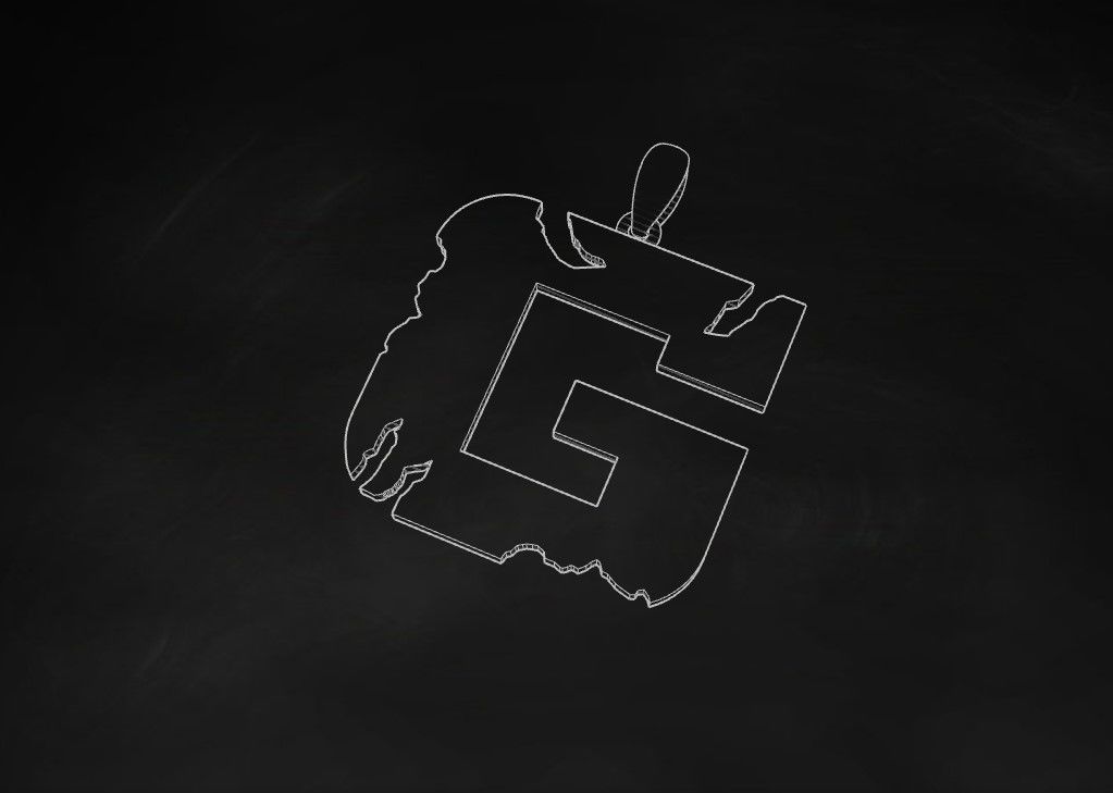 Model 932 G Crack Initial Letter Alphabet Pendant 3D print model_9