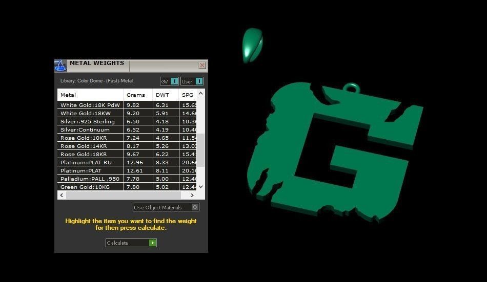 Model 932 G Crack Initial Letter Alphabet Pendant 3D print model_11