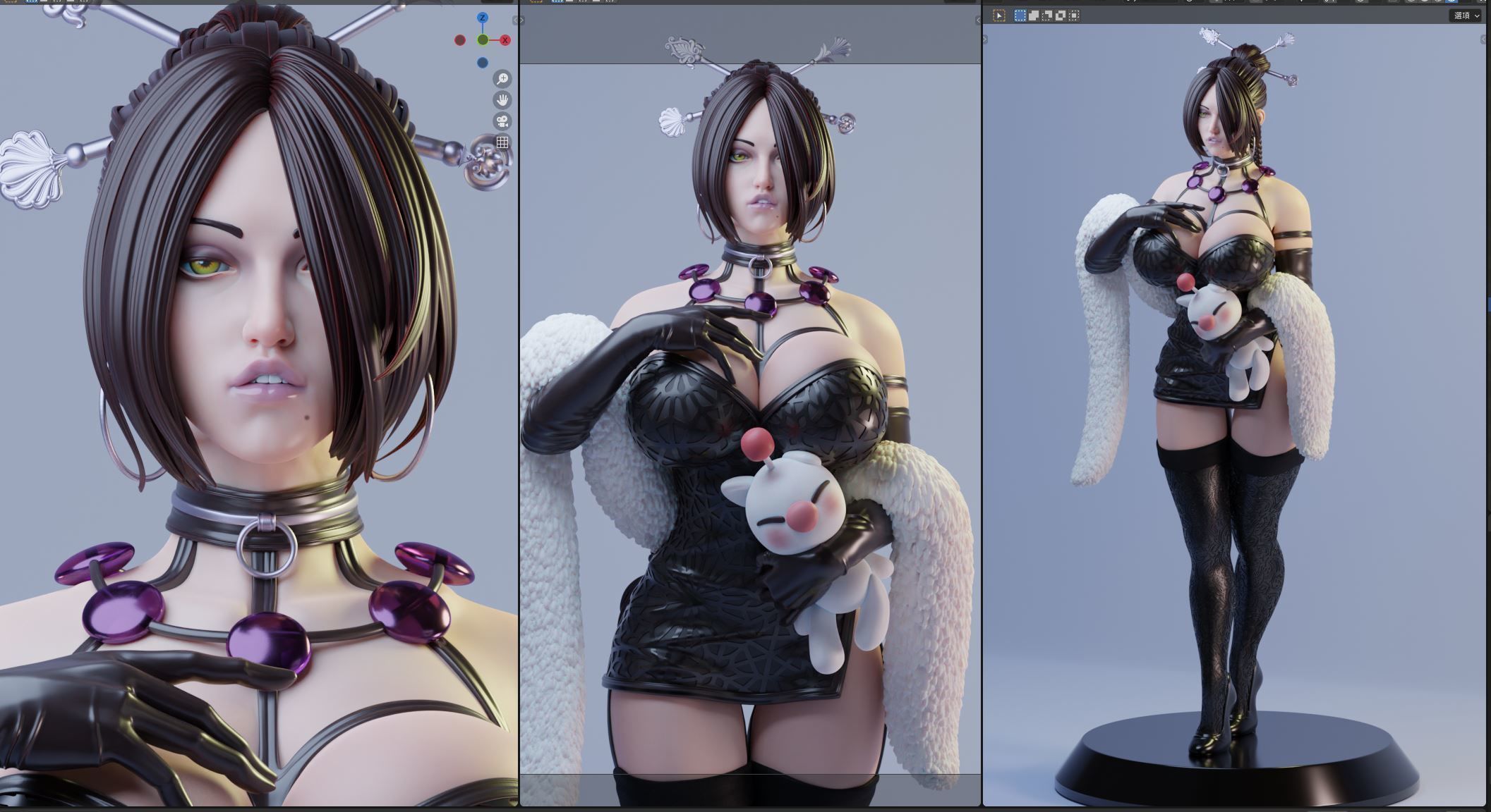 FINALFANTASY LULU 3D print model_11