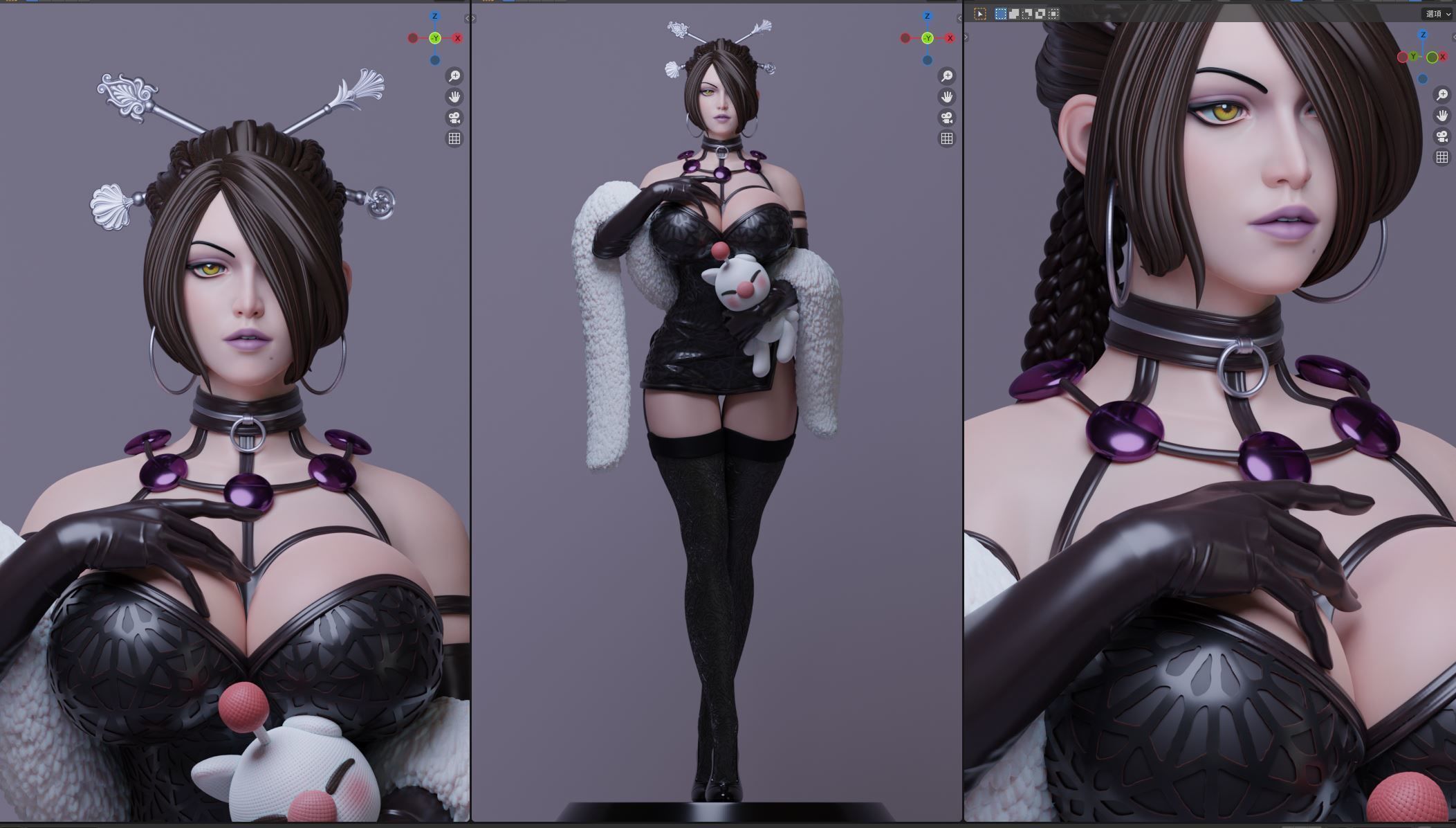 FINALFANTASY LULU 3D print model_29