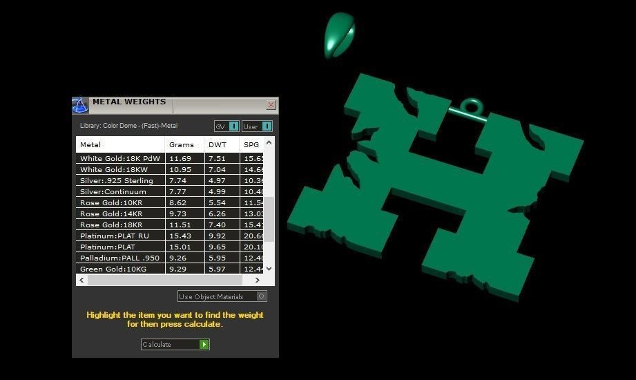 Model 933 H Crack Initial Letter Alphabet Pendant 3D print model_11