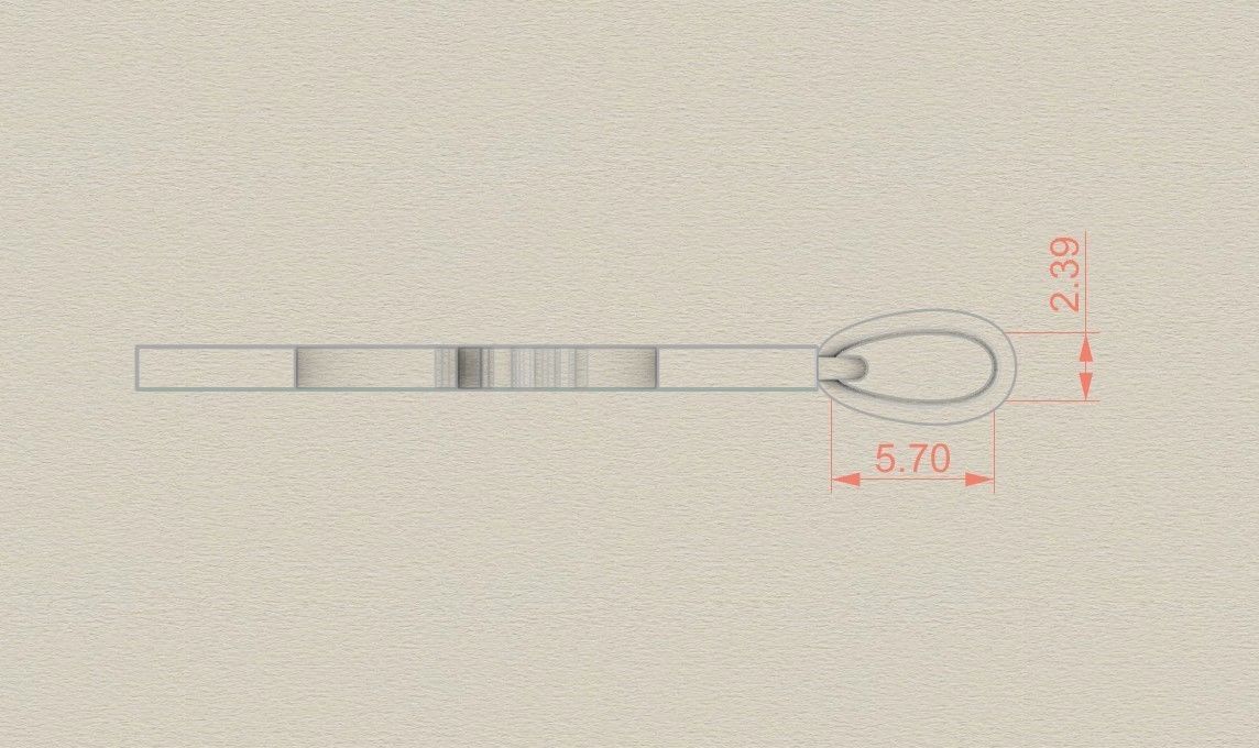 Model 933 H Crack Initial Letter Alphabet Pendant 3D print model_7