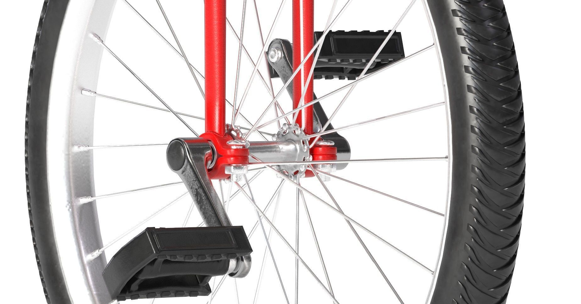 Unibicycle  Low-poly 3D model_8