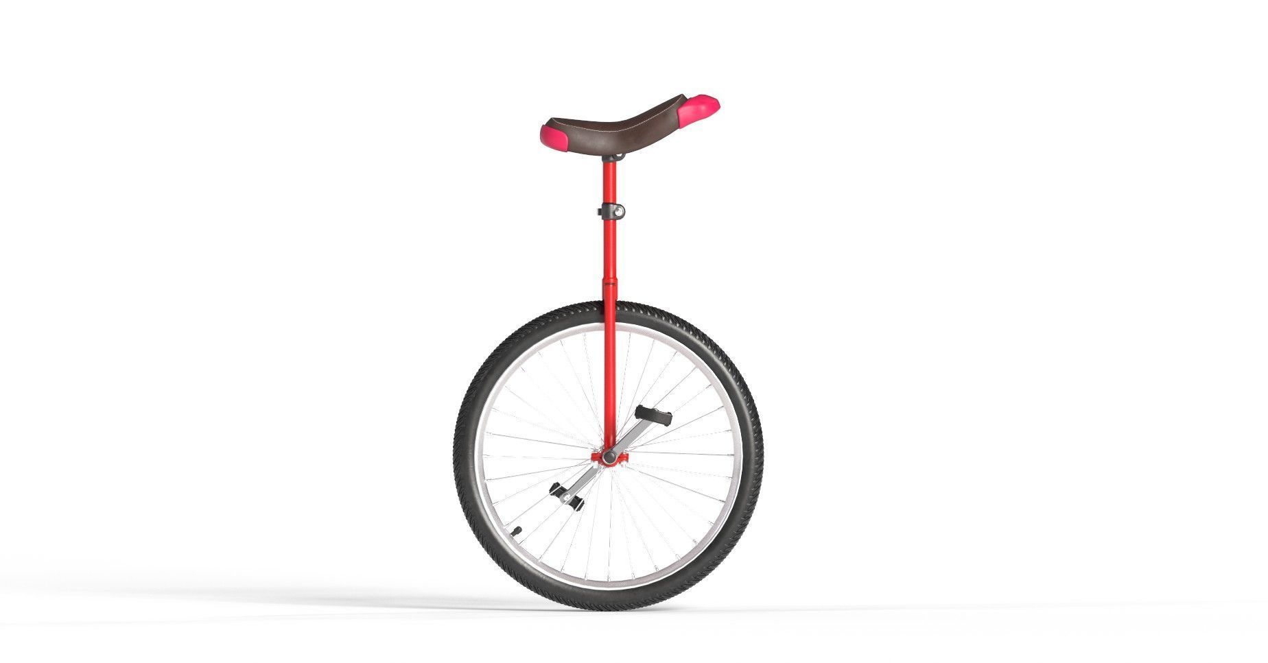 Unibicycle  Low-poly 3D model_7