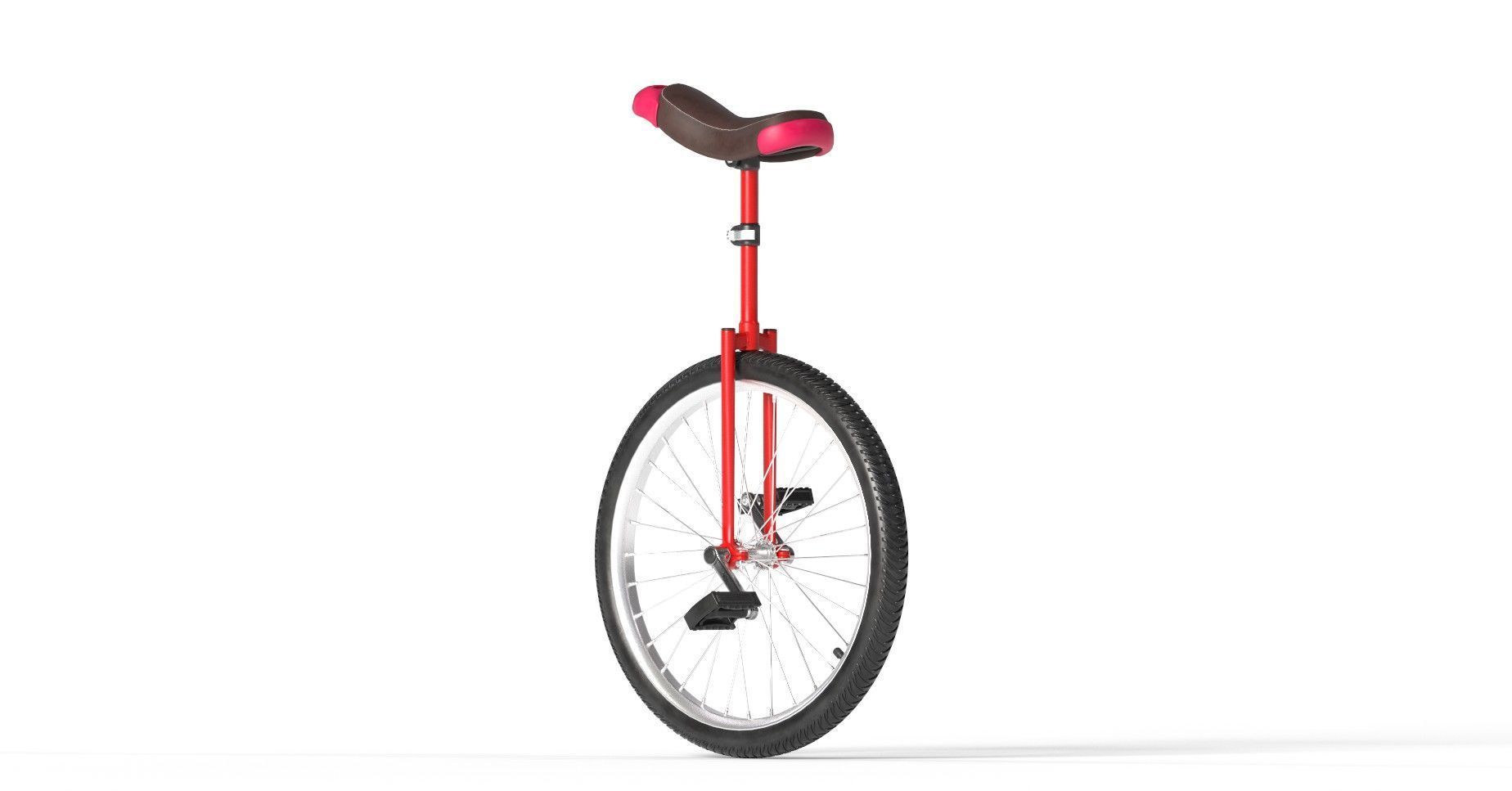 Unibicycle  Low-poly 3D model_3