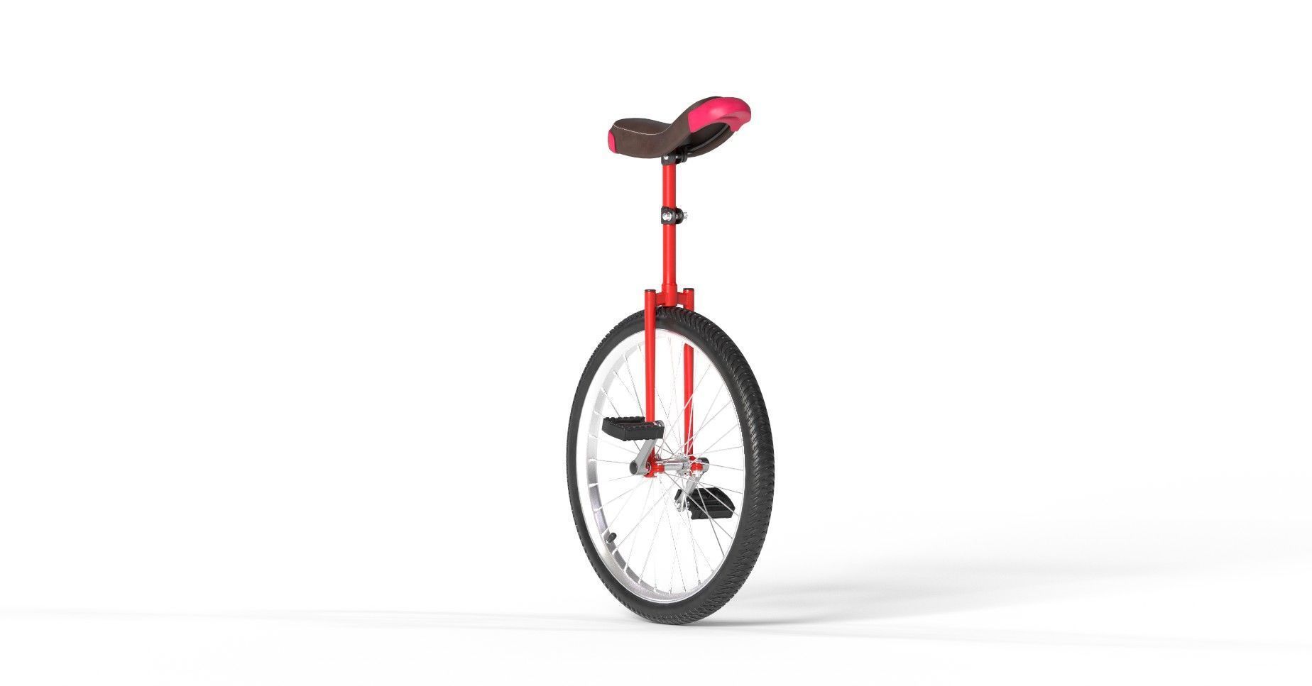 Unibicycle  Low-poly 3D model_4