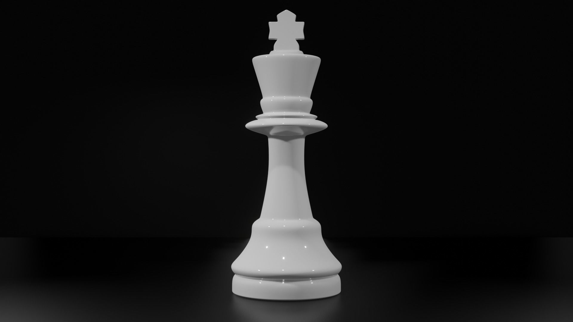 King White - made in Blender Low-poly 3D model_2