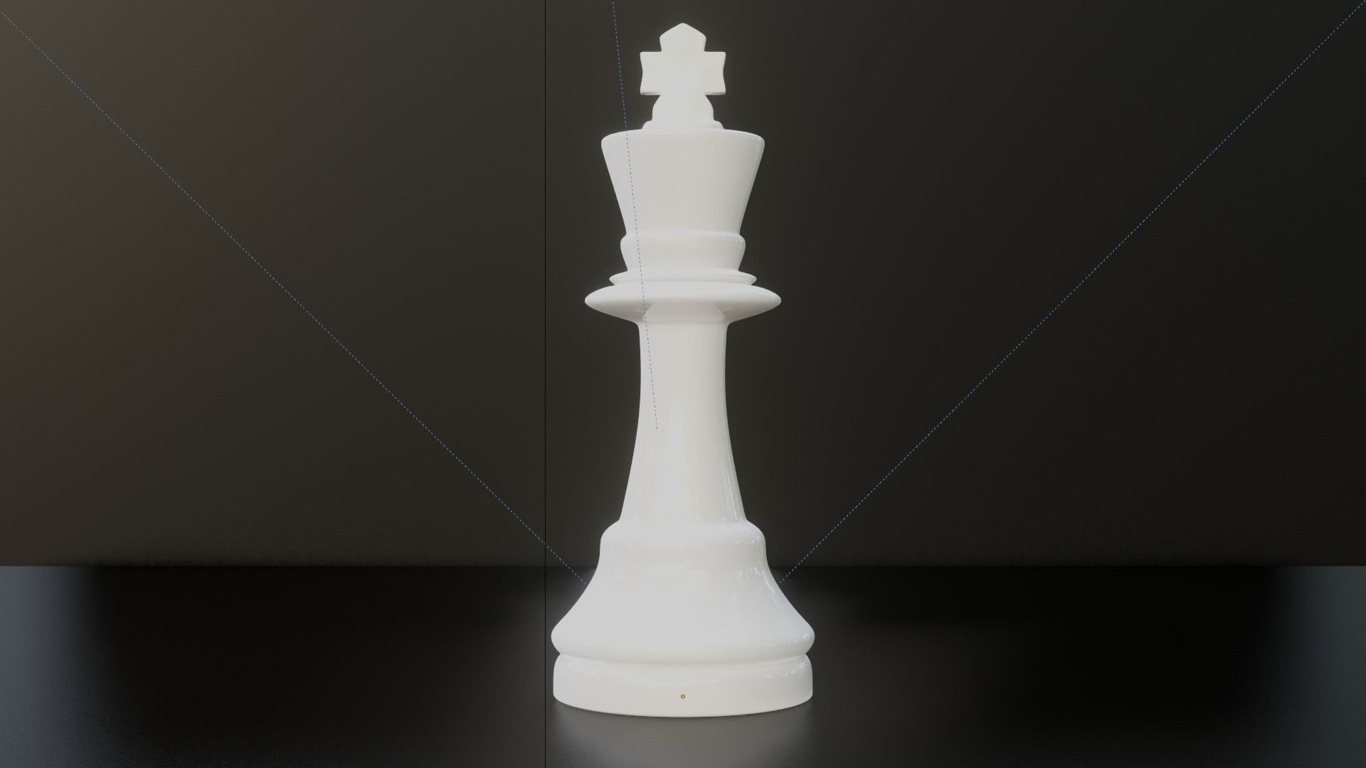 King White - made in Blender Low-poly 3D model_4