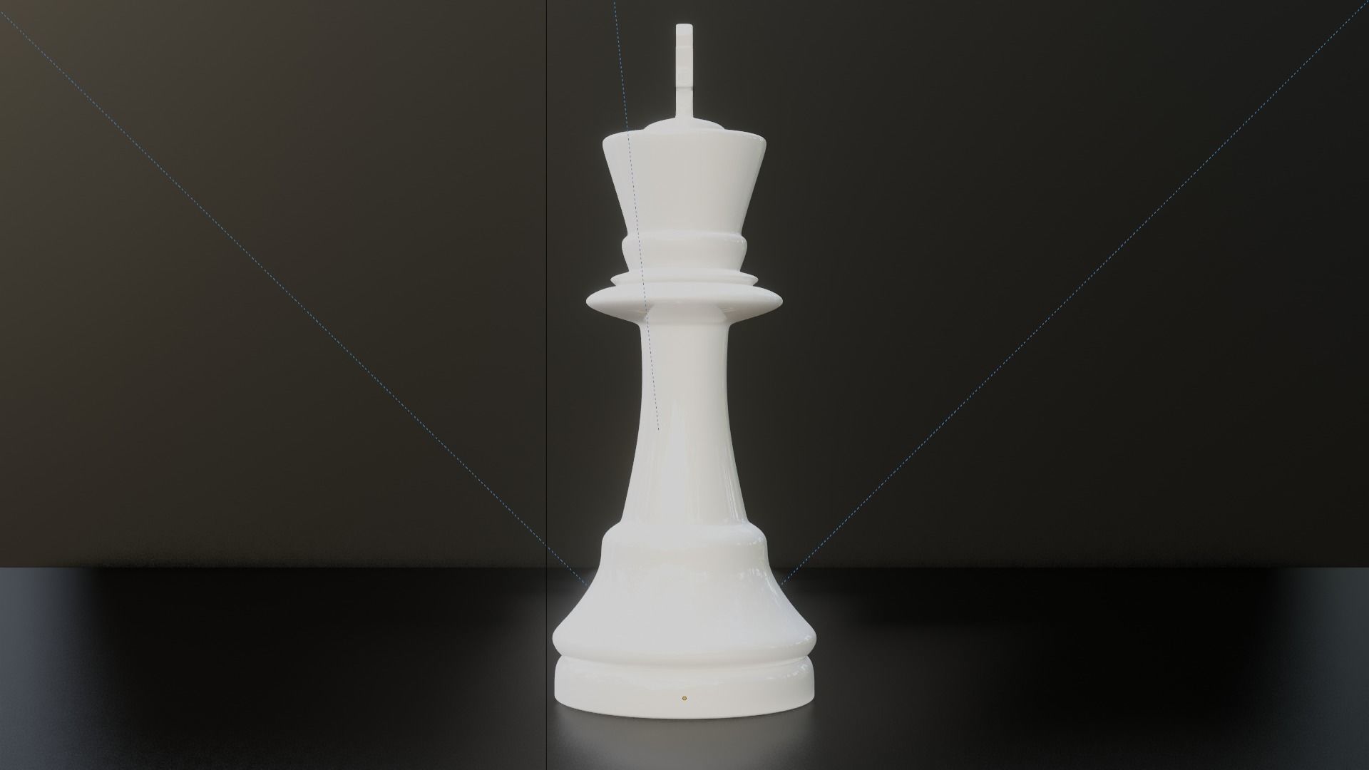 King White - made in Blender Low-poly 3D model_7