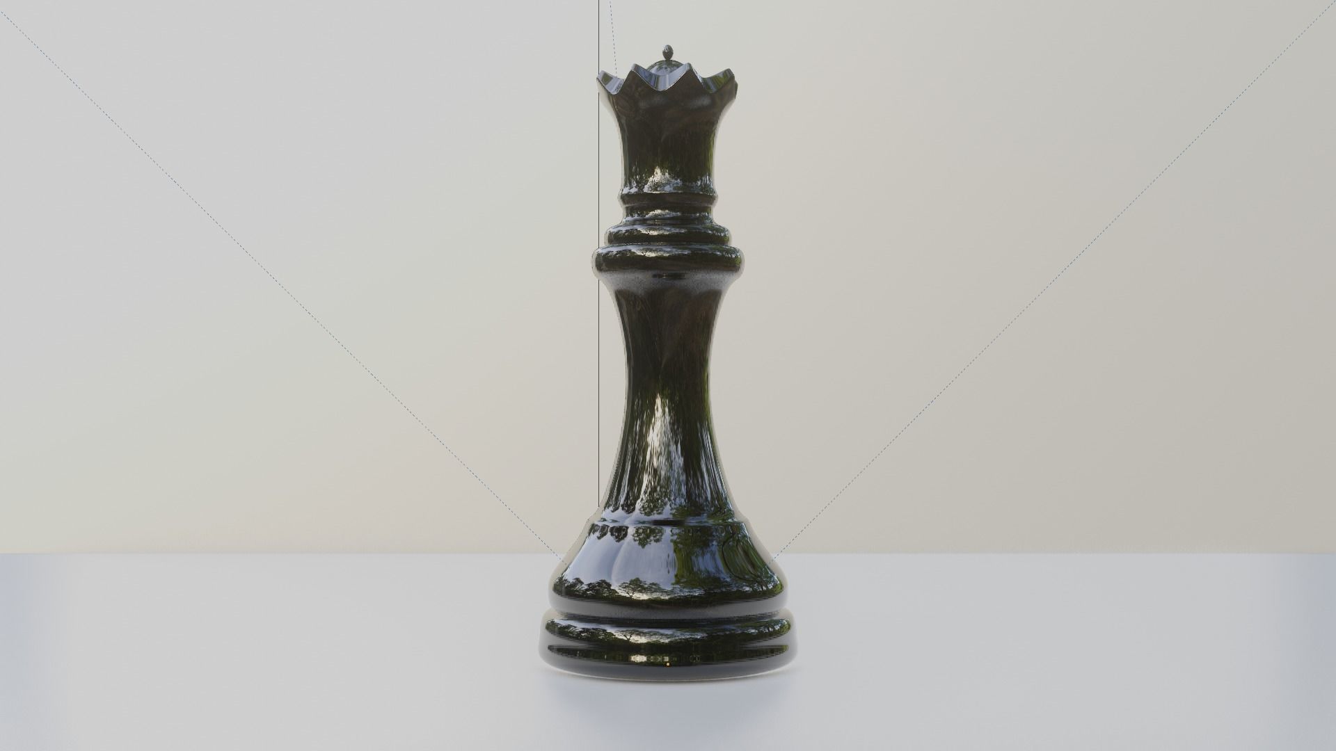 Queen Black - made in Blender Low-poly 3D model_1