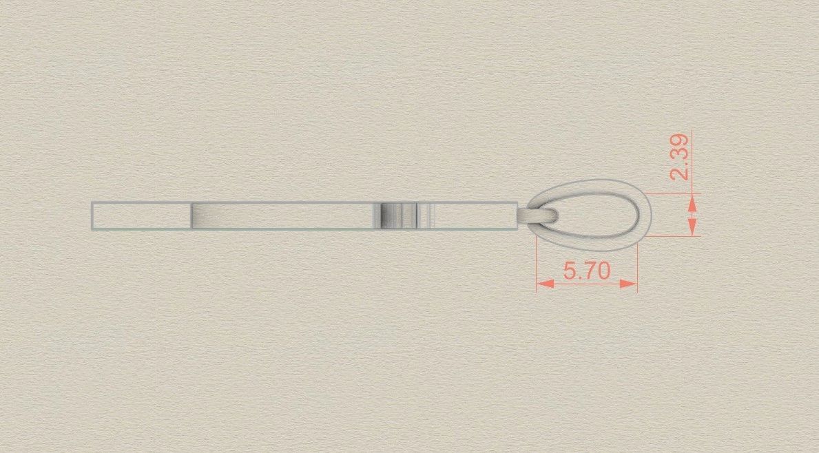 Model 934 I Crack Initial Letter Alphabet Pendant 3D print model_7