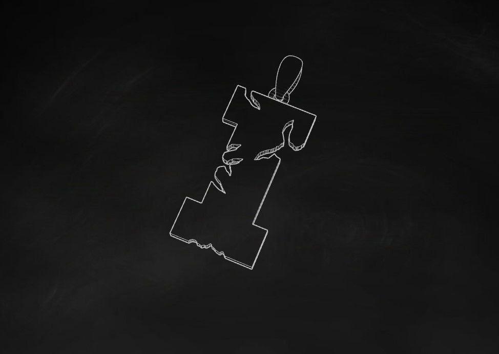 Model 934 I Crack Initial Letter Alphabet Pendant 3D print model_9