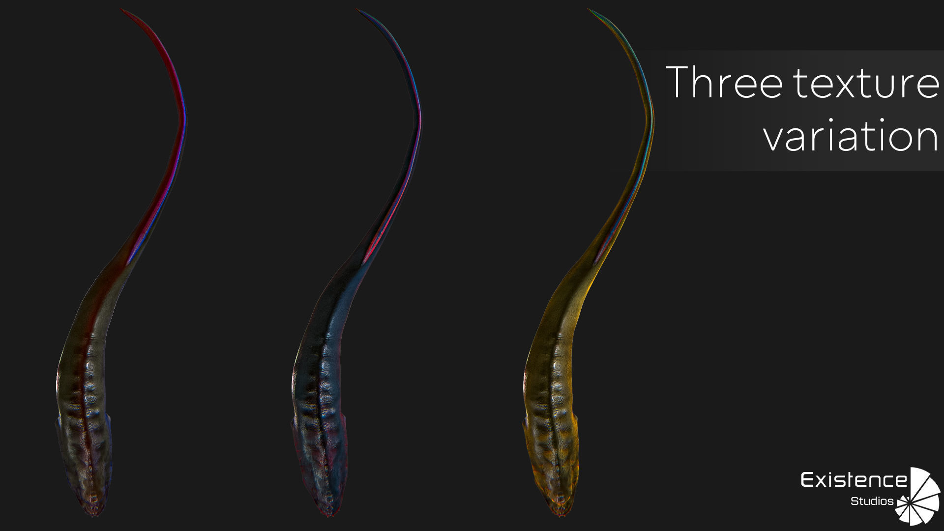 Fish low poly model - Moray Eel fish - horror - monster fish 4 Low-poly 3D model_6