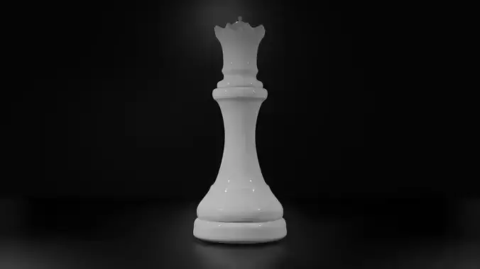 Queen White - made in Blender