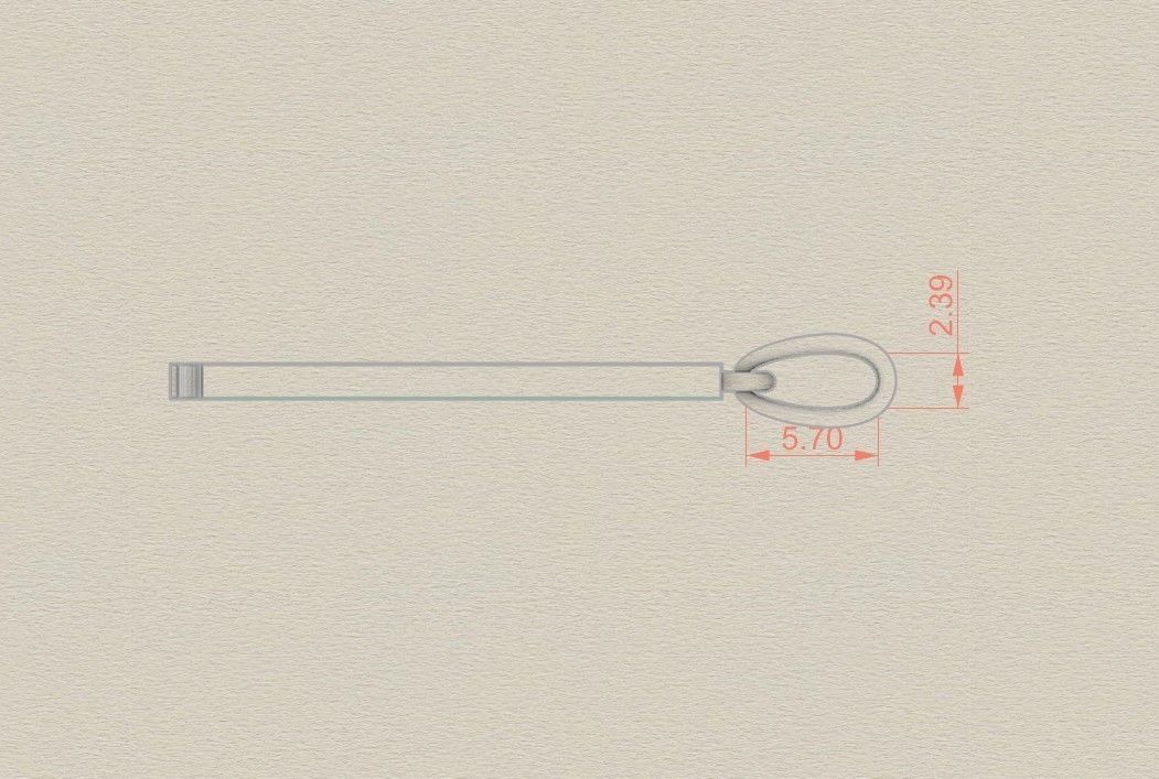 Model 935 J Crack Initial Letter Alphabet Pendant 3D print model_7