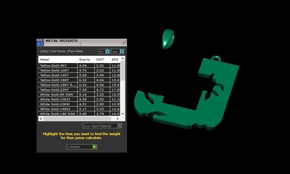 Model 935 J Crack Initial Letter Alphabet Pendant 3D print model_10