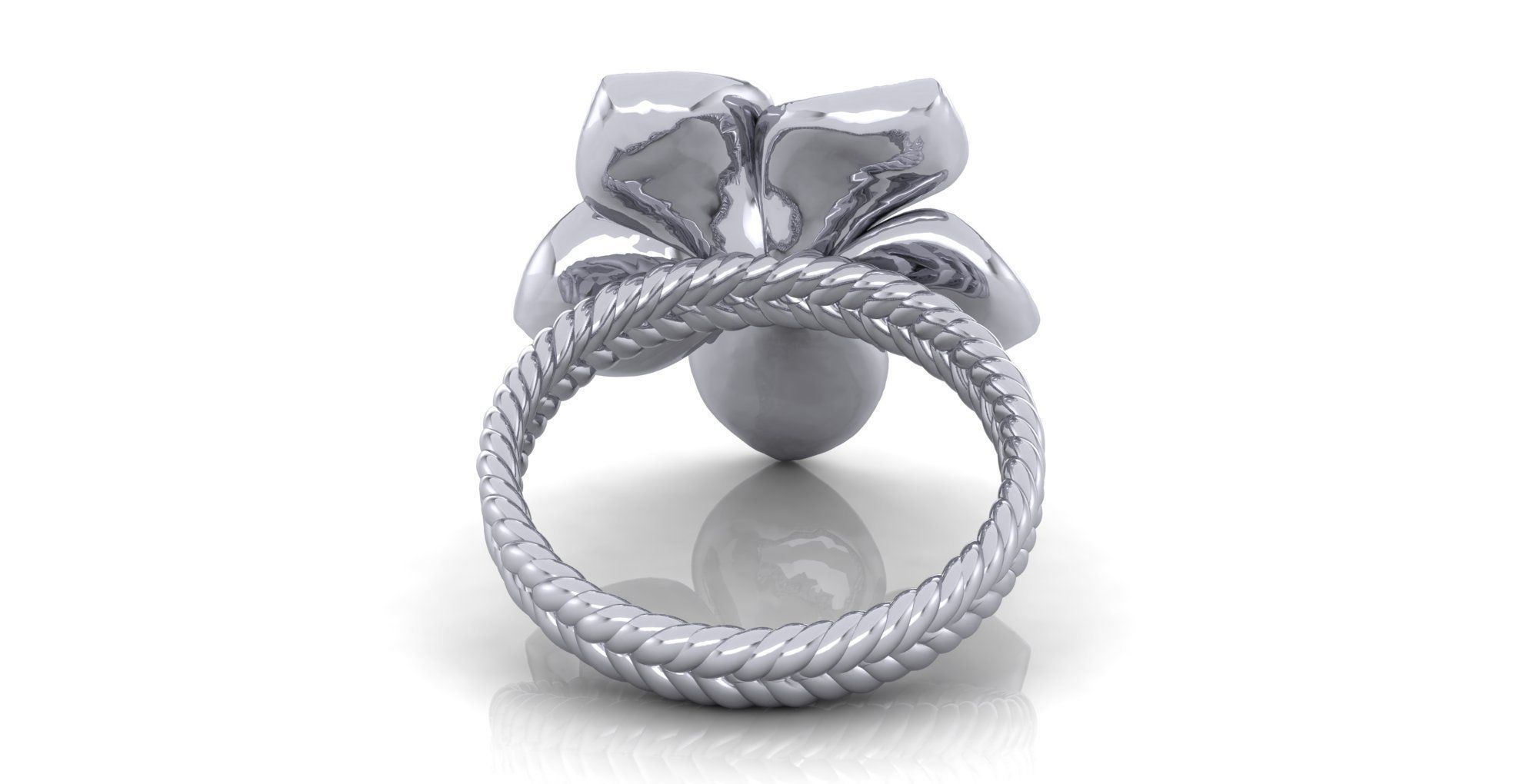 Leaf  Vines sheet flower   Ring 3D print model_14