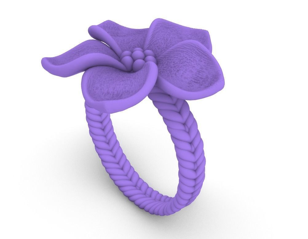 Leaf  Vines sheet flower   Ring 3D print model_9