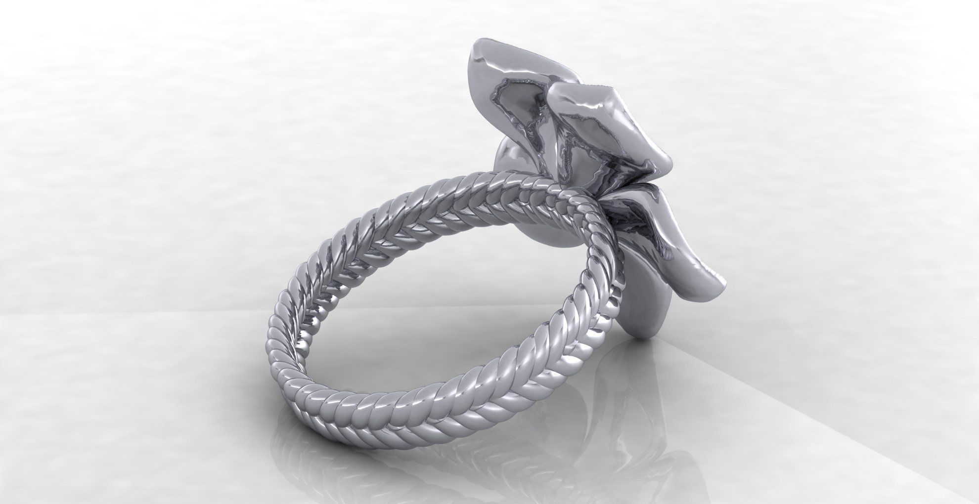 Leaf  Vines sheet flower   Ring 3D print model_2