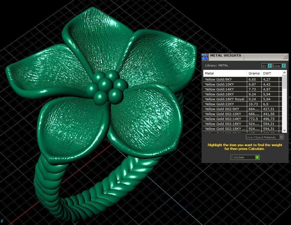 Leaf  Vines sheet flower   Ring 3D print model_31