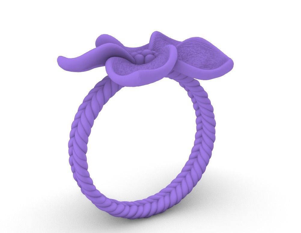Leaf  Vines sheet flower   Ring 3D print model_42