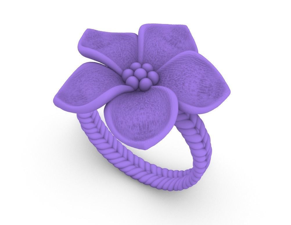 Leaf  Vines sheet flower   Ring 3D print model_38