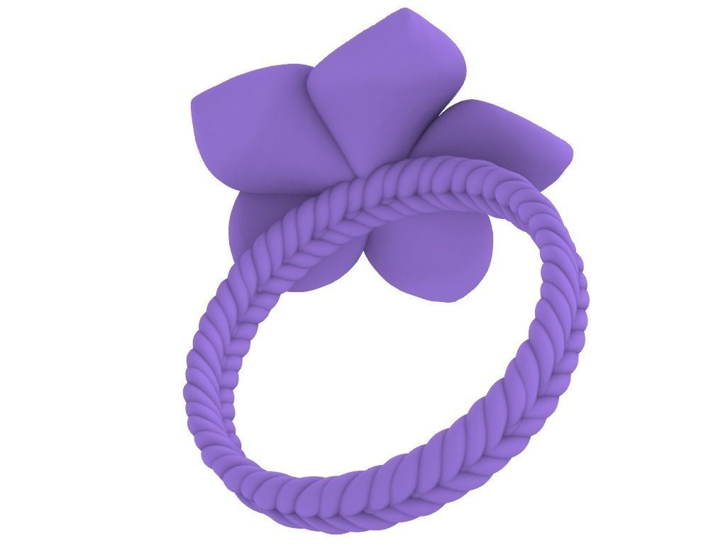 Leaf  Vines sheet flower   Ring 3D print model_17