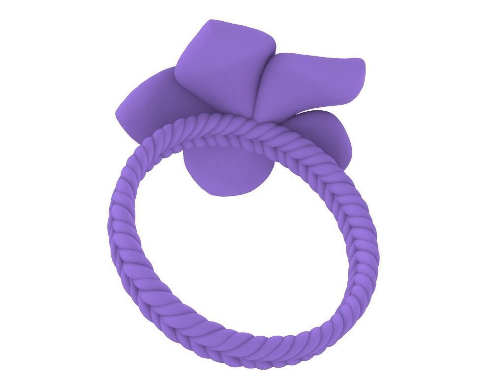 Leaf  Vines sheet flower   Ring 3D print model_19