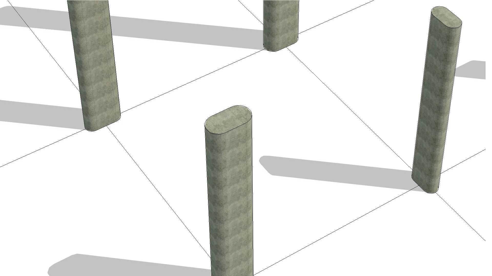 Oval Shaped Column 3D model_4