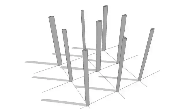 Oval Shaped Column 3D model Oval Shaped Column 3D model