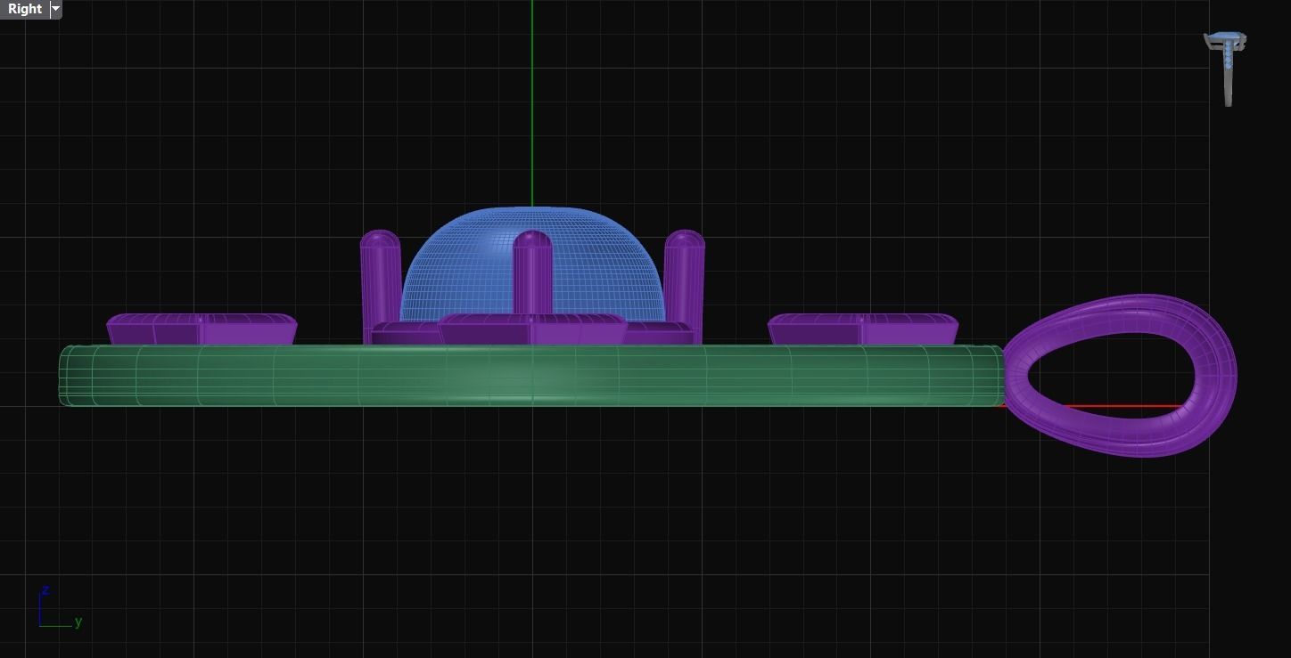 Circular Cab Filigree Pendant 3D print model_3