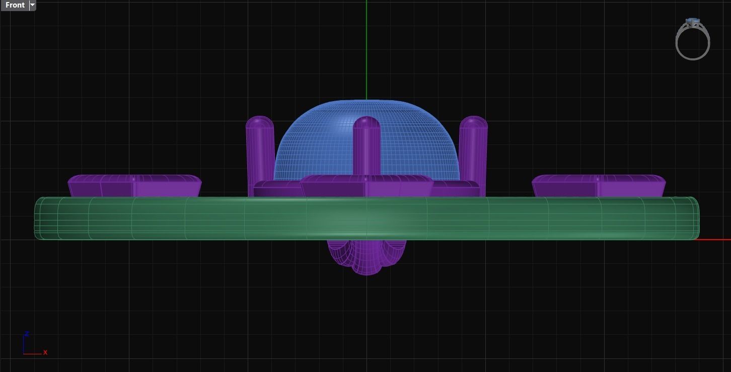 Circular Cab Filigree Pendant 3D print model_2