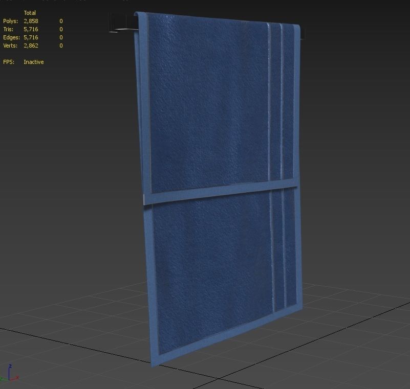 Towel  M02 Low-poly 3D model_1